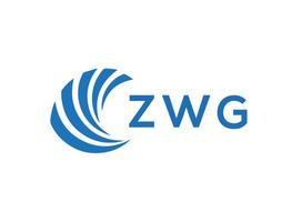 zwg lettera logo design su bianca sfondo. zwg creativo cerchio lettera logo concetto. zwg lettera design. vettore