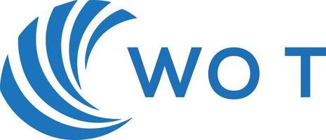 wot lettera logo design su bianca sfondo. wot creativo cerchio lettera logo concetto. wot lettera design. vettore