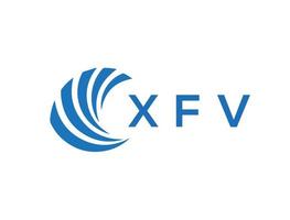 xfv lettera logo design su bianca sfondo. xfv creativo cerchio lettera logo concetto. xfv lettera design. vettore