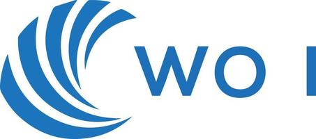 woi lettera logo design su bianca sfondo. woi creativo cerchio lettera logo concetto. woi lettera design. vettore