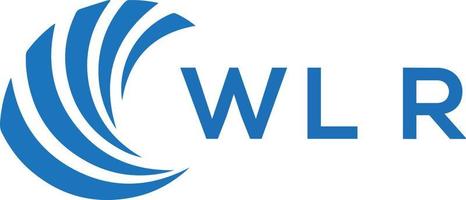 wlr lettera logo design su bianca sfondo. wlr creativo cerchio lettera logo concetto. wlr lettera design. vettore