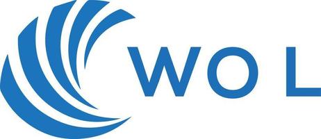 wol lettera logo design su bianca sfondo. wol creativo cerchio lettera logo concetto. wol lettera design. vettore
