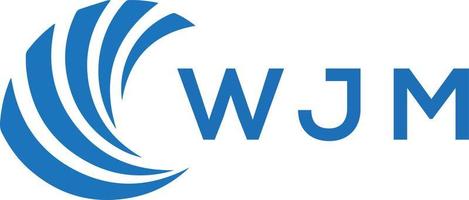 wjm lettera logo design su bianca sfondo. wjm creativo cerchio lettera logo concetto. wjm lettera design. vettore