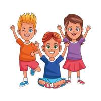 personaggi di avatar di bambini piccoli felici vettore