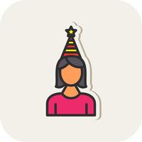 compleanno ragazza vettore icona design