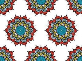 Mandali astratti boho seamless pattern vettore