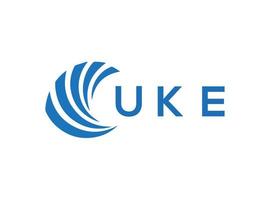 uke lettera logo design su bianca sfondo. uke creativo cerchio lettera logo concetto. uke lettera design. vettore