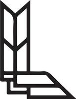 lettermark logo a partire dal lettera l vettore file