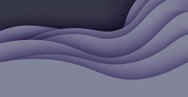 astratto viola colore dinamico struttura ondulato papercut sfondo. eps10 vettore