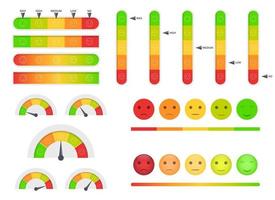 set di illustrazione vettoriale di feedback dei clienti isolato su sfondo bianco