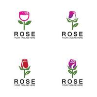 rosa logo fiore vettore icona illustrazione design