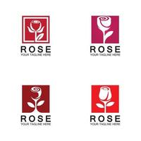 rosa logo fiore vettore icona illustrazione design