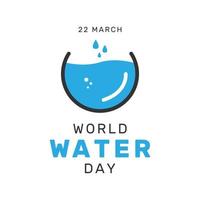vettore illustrazione di un' mondo acqua giorno manifesto campagna. mondo acqua giorno è un annuale celebrazione per persone e aiuta persone rendersi conto il bisogno per Salva acqua