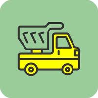 cumulo di rifiuti camion vettore icona design