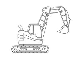 mano disegnato vettore illustrazione colore bambini costruzione mini scavatrice
