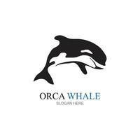 orca logo vettore illustrazione su di moda design.