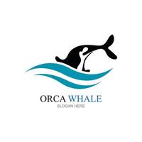 orca logo vettore illustrazione su di moda design.