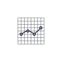 isolato blu e bianca azione grafico piatto icona vettore simbolo