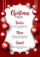 Sfondo di disegno del menu di Natale vettore