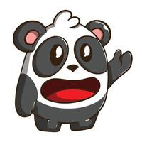 cartone animato panda carino illustrazione vettore
