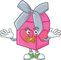 amore regalo rosa cartone animato personaggio stile vettore