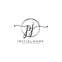 iniziale pj femminile logo collezioni modello. grafia logo di iniziale firma, nozze, moda, gioielliere, boutique, floreale e botanico con creativo modello per qualunque azienda o attività commerciale. vettore