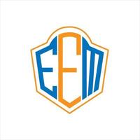 em astratto monogramma scudo logo design su bianca sfondo. em creativo iniziali lettera logo.eem astratto monogramma scudo logo design su bianca sfondo. em creativo iniziali lettera logo. vettore