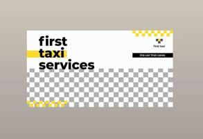 Taxi sociale media bandiera vettore