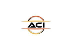 aci lettera reali mandala forma logo. aci spazzola arte logo. aci logo per un' azienda, attività commerciale, e commerciale uso. vettore