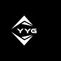 yyg astratto monogramma scudo logo design su nero sfondo. yyg creativo iniziali lettera logo. vettore