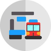 treno piattaforma vettore icona design