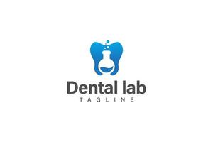 dentale laboratorio o dentale cura logo design vettore