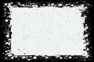 piazza telaio con grunge nero inchiostro ornamento in giro il bordi, bianca sfondo nel vettore eps formato B