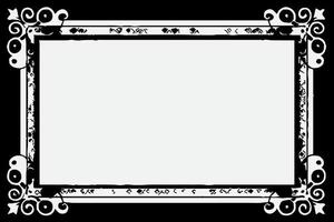piazza telaio con grunge nero inchiostro ornamento in giro il bordi, bianca sfondo nel vettore eps formato.
