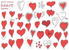 illustrazione di disegno vettoriale cuore disegnato a mano