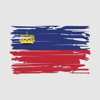 Liechtenstein bandiera spazzola vettore