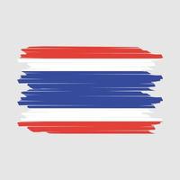 Tailandia bandiera spazzola vettore