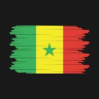 Senegal bandiera spazzola vettore