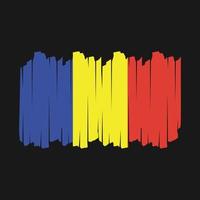 Romania bandiera spazzola vettore illustrazione