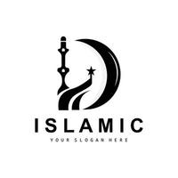 moschea logo, vettore islamico, islamico giorno Ramadan disegno, eid eid, e eidul adha