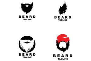 barba logo disegno, maschio Guarda capelli vettore, Uomini barbiere stile design vettore