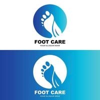 piede cura logo design Salute illustrazione donna pedicure salone vettore