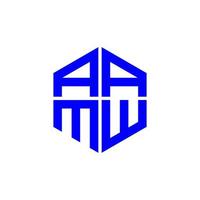 amw lettera logo creativo design con vettore grafico, amw semplice e moderno logo.