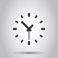 orologio icona nel piatto stile. orologio vettore illustrazione su bianca isolato sfondo. Timer attività commerciale concetto.
