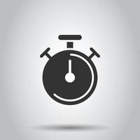 orologio icona nel piatto stile. orologio vettore illustrazione su bianca isolato sfondo. Timer attività commerciale concetto.