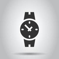 polso orologio icona nel piatto stile. mano orologio vettore illustrazione su bianca isolato sfondo. tempo braccialetto attività commerciale concetto.