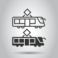 la metropolitana icona nel piatto stile. treno metropolitana vettore illustrazione su bianca isolato sfondo. Ferrovia carico attività commerciale concetto.