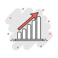 vettore cartone animato attività commerciale grafico icona nel comico stile. grafico cartello illustrazione pittogramma. diagramma attività commerciale spruzzo effetto concetto.