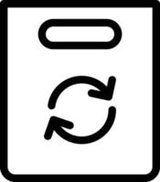 illustrazione vettoriale del sacchetto di plastica su uno sfondo simboli di qualità premium. icone vettoriali per il concetto e la progettazione grafica.