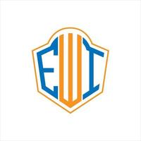 ewi astratto monogramma scudo logo design su bianca sfondo. ewi creativo iniziali lettera logo. vettore